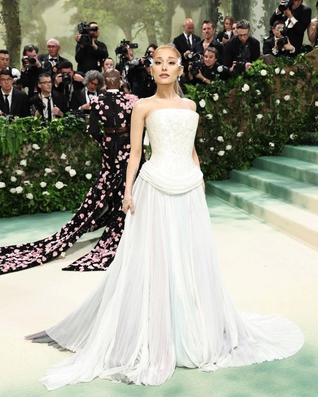 ARIANA GRANDE SHINES IN IRIDESCENT ENSEMBLE AT THE 2024 MET GALA IN NEW YORK CITY